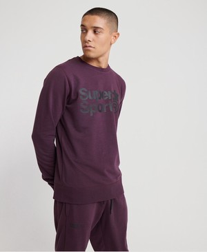 Superdry Core Sport Crew Férfi Pulóver Bordó | WIJLS2857